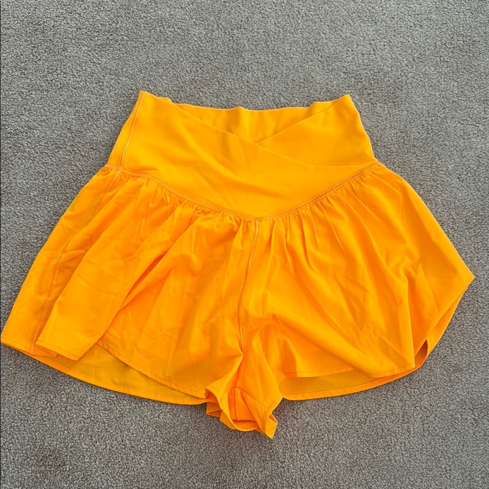 Aerie Orange Crossover Shorts